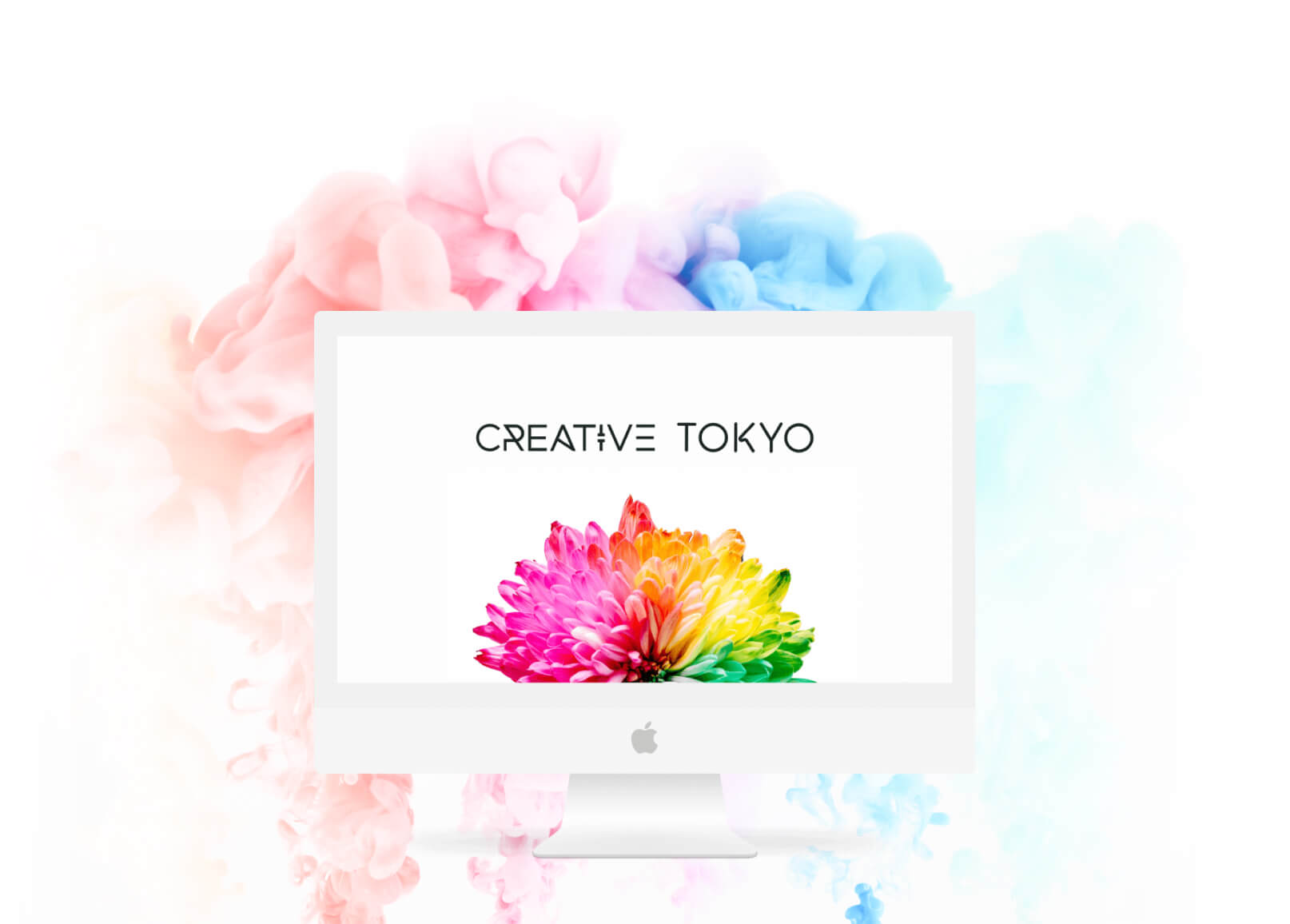 Colorful cloud and Creative Tokyo mockup