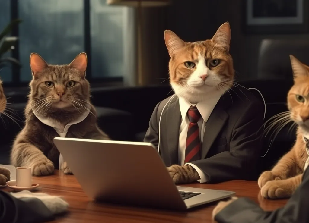 Cats in a meeting