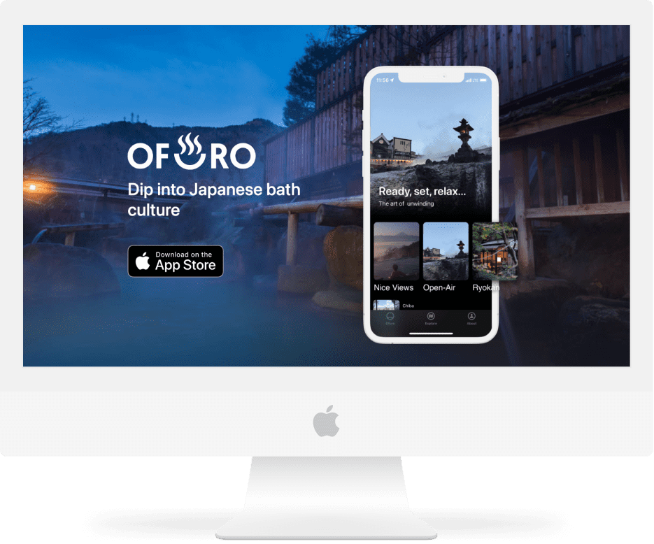Ofuro website on a Mac