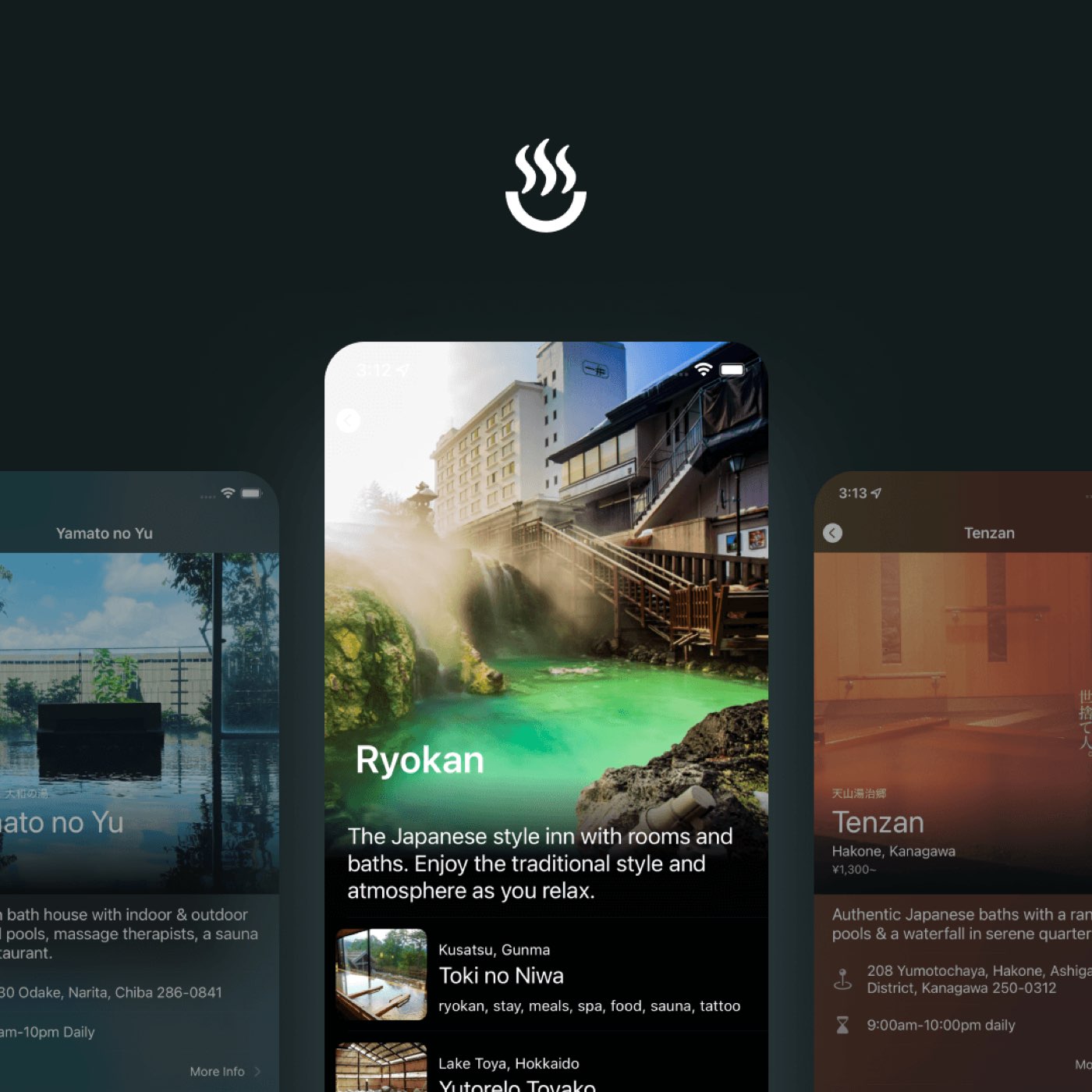 Ofuro onsen discovery app